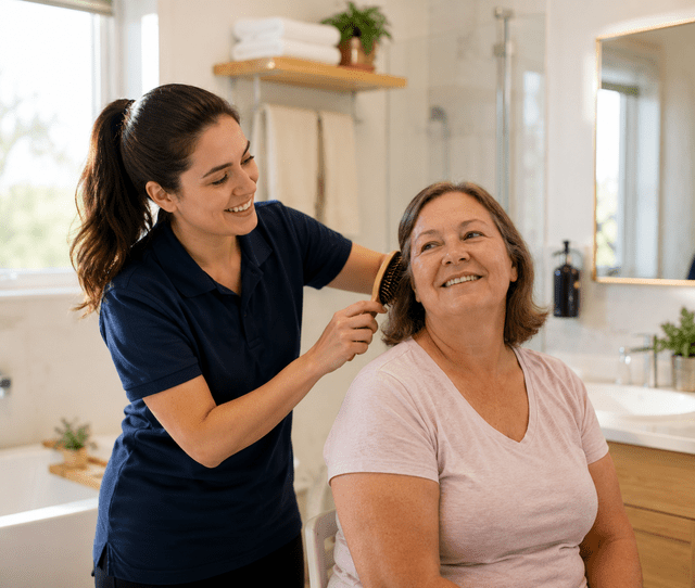 A participant receiving respectful personal support